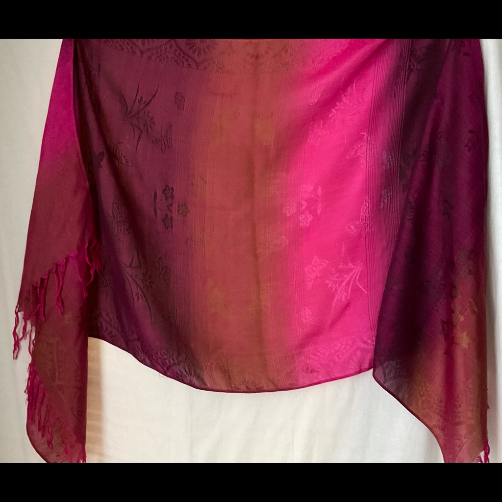 Vintage Scarf Silk Pink